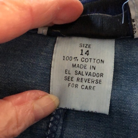 VINTAGE Essentials Style Chambray 100% Cotton Maxi Skirt Size 14 - Picture 10 of 11
